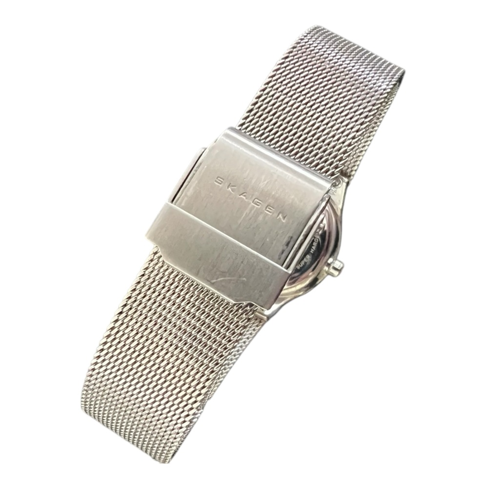Skagen watch Round,stainless steel, Swarovski crystals mesh water resistant - Picture 9 of 16